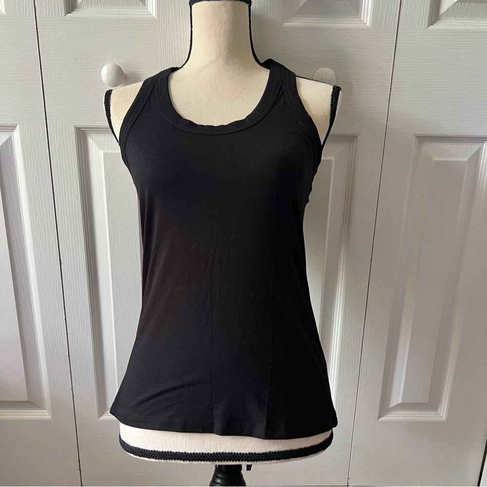 Athleta Black Women's mesh Back Racerback Tank Top Size XS